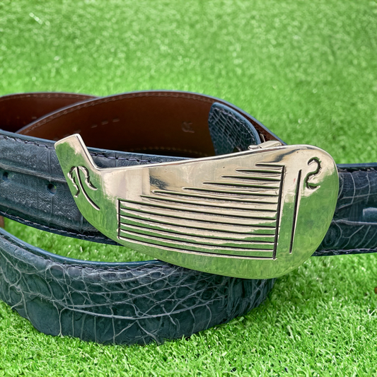 Pat Areias Sterling Silver Golf Club Belt Buckle M7662