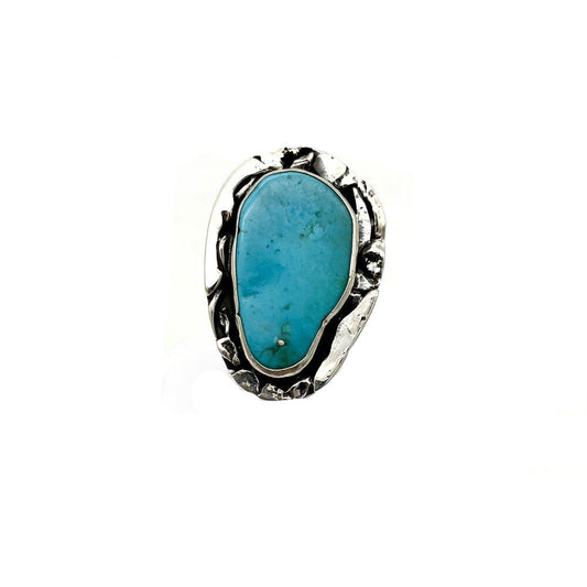 Pat Areias Turquoise Freeform Bezel Set Ring R52
