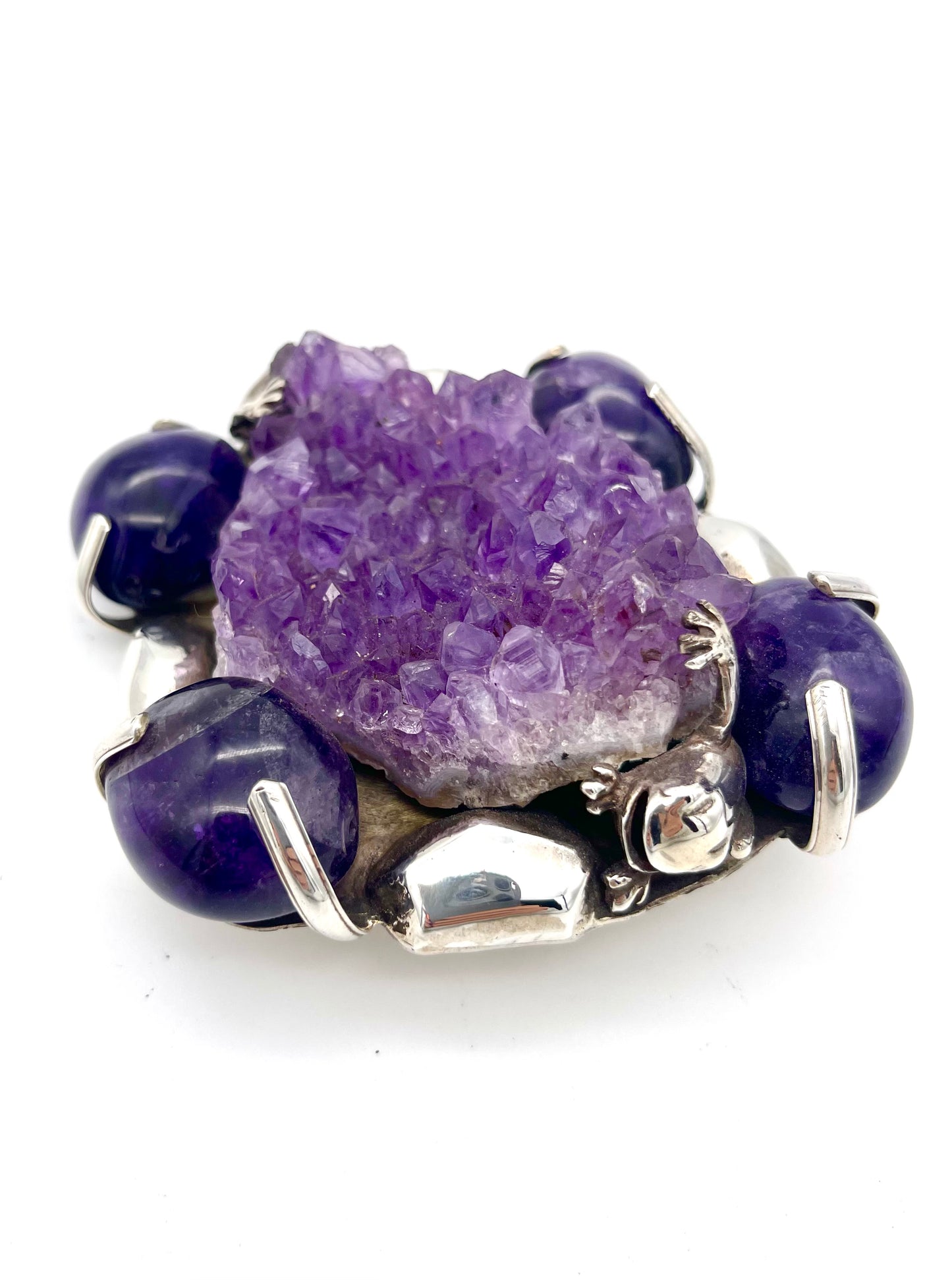 Pat Areias Sterling Silver Frog Pond Buckle M5672