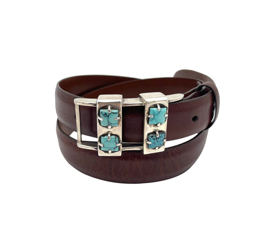 Pat Areias Sterling Silver Southwestern Belt Buckle B214