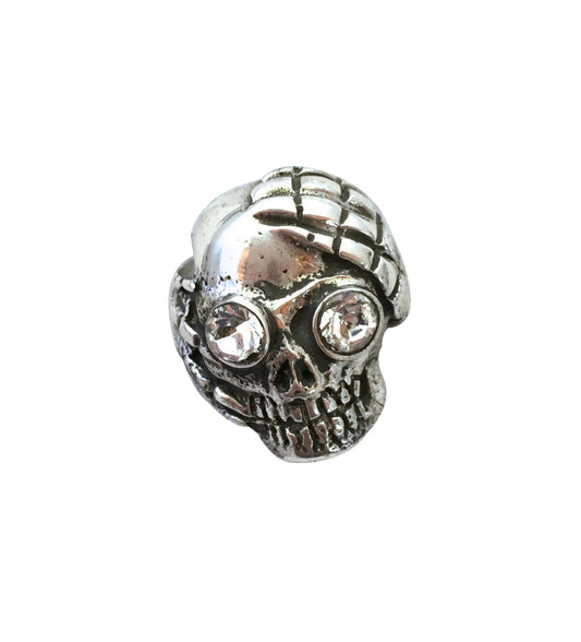 Pat Areias Sterling Silver Skull Ring RSKULL3