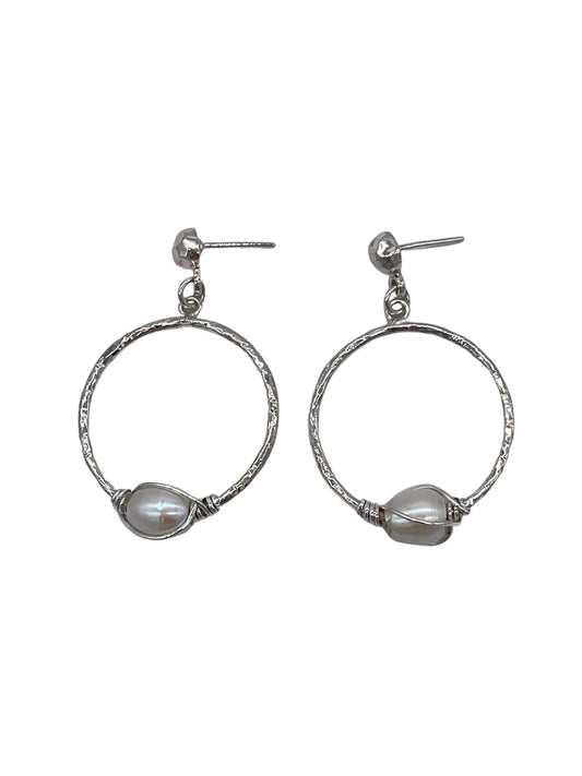 Hammered Hoop Earrings