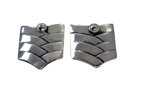 Pat Areias Sterling Silver Woven Arrow Earrings E413