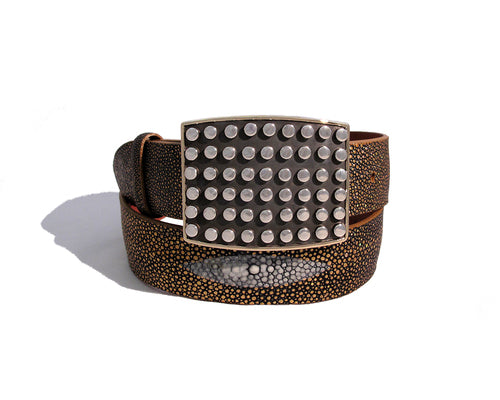 Pat Areias Sterling Silver Oxidized Belt Buckle M568