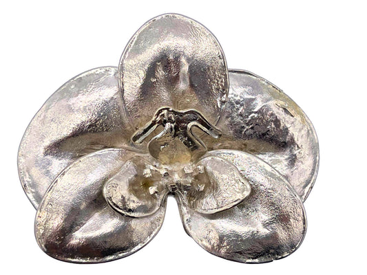 Pat Areias Sterling Silver Orchid Belt Buckle M6494