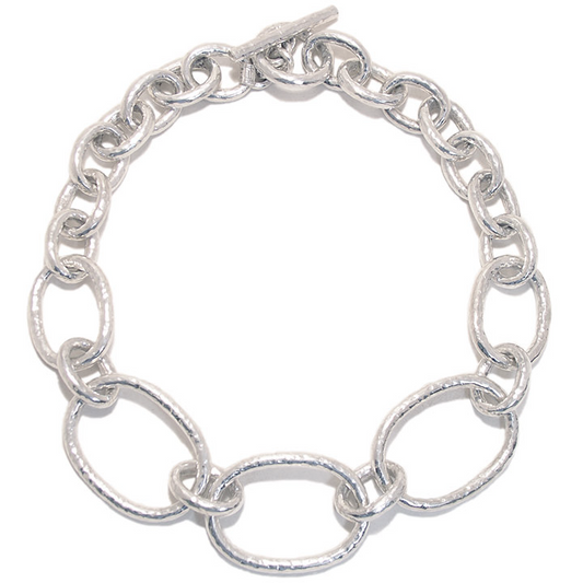 Pat Areias Hammered Sterling Silver Necklace N1030