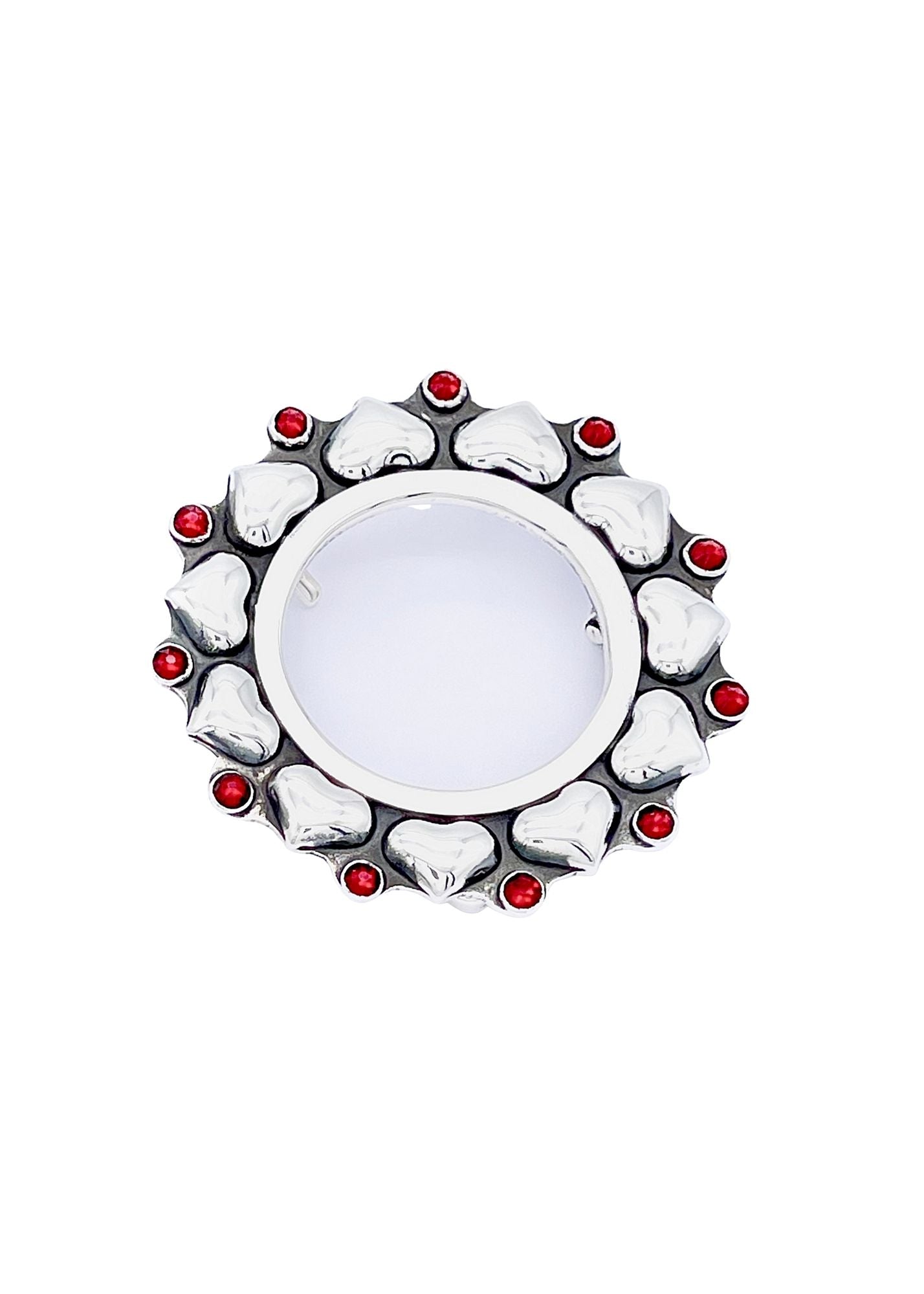 Pat Areias Sterling Silver Heart Flower Belt Buckle M739