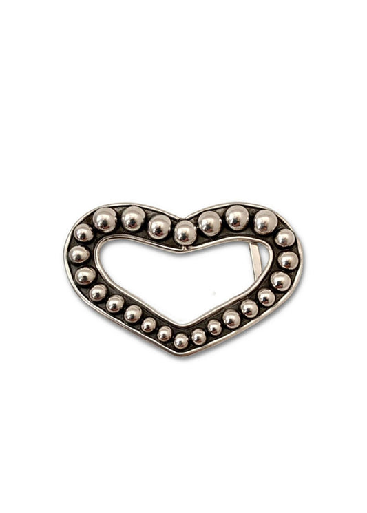 Pat Areias Graduated Sterling Silver Heart Buckle M785