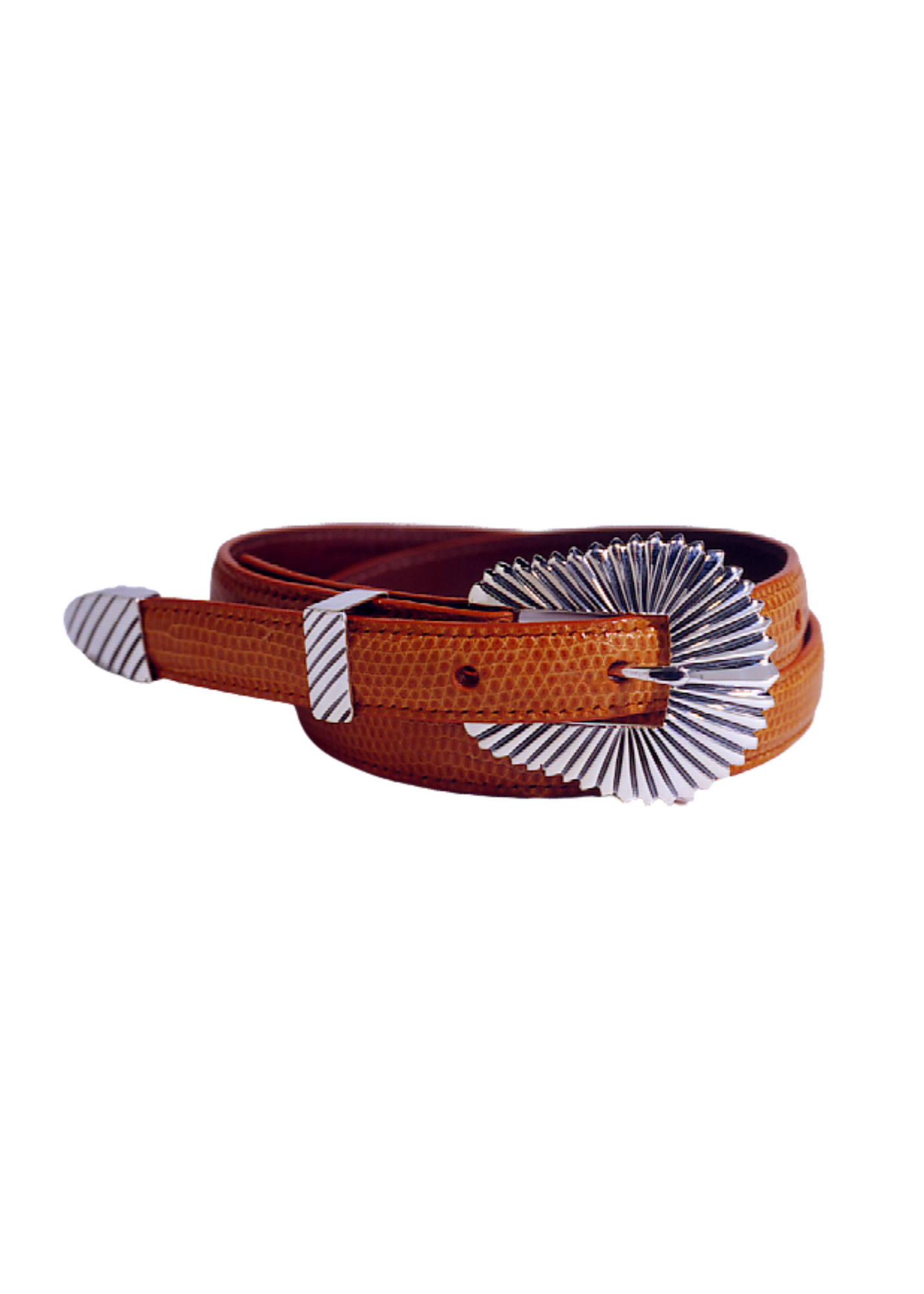 Pat Areias Sterling Silver Southwestern Sunburst Belt Buckle B08