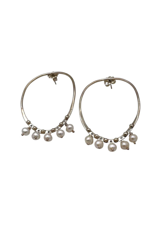 Pat Areias Sterling Silver Hoop Earrings E88