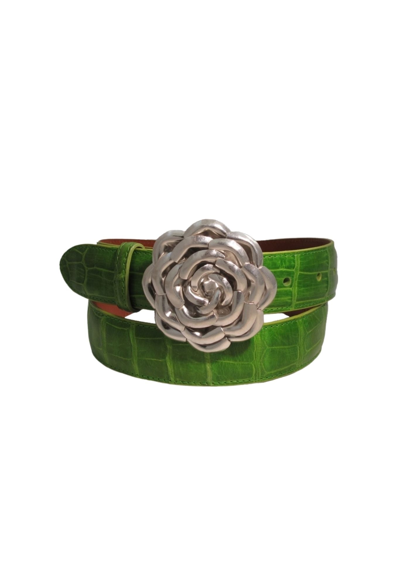 Pat Areias Sterling Silver Rose Belt Buckle M472