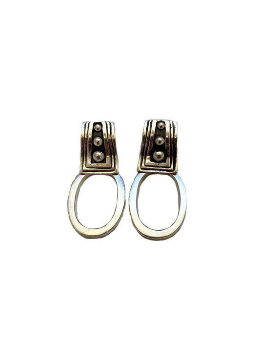 Pat Areias Sterling Silver Classic Mexican Earrings E07