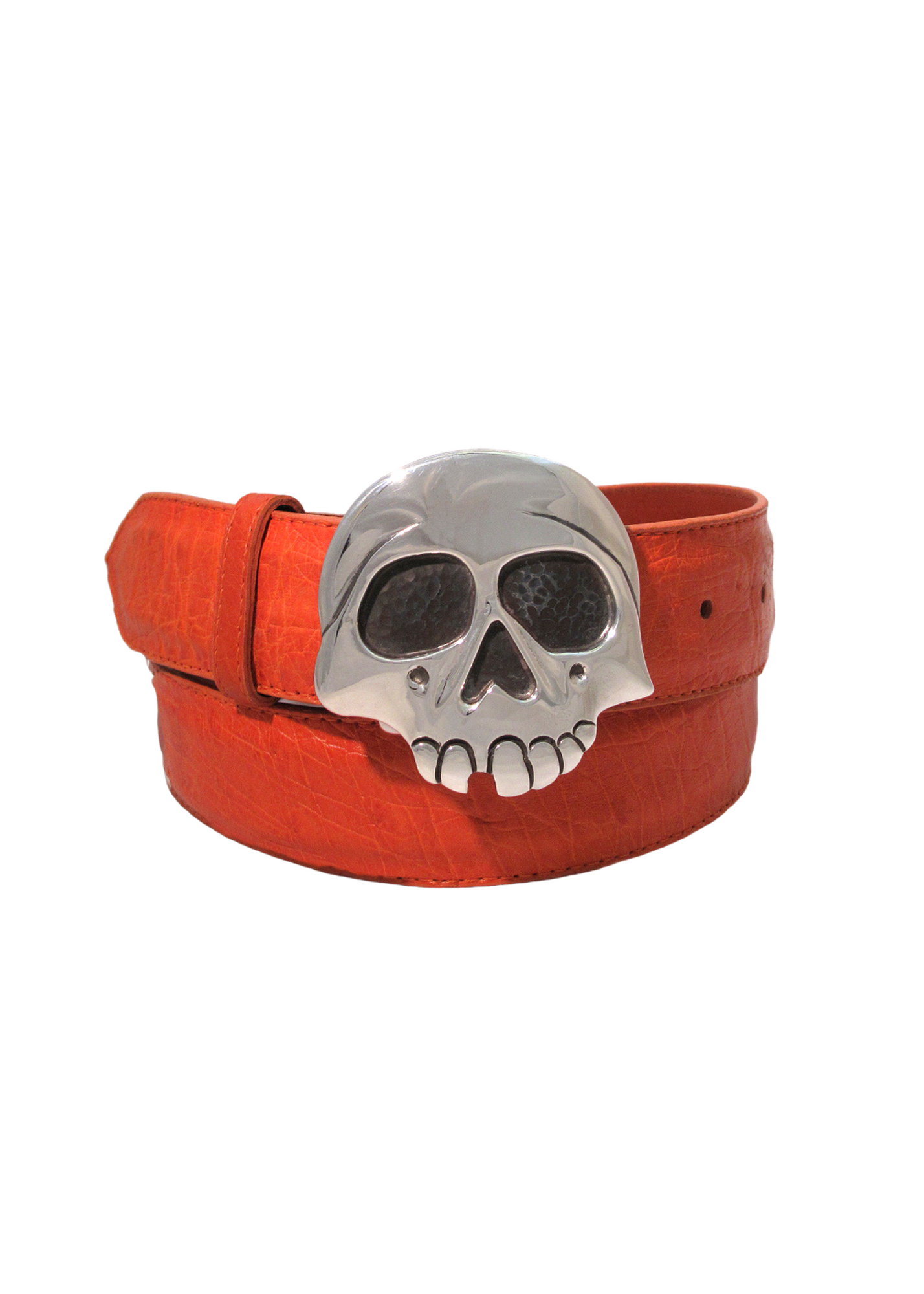 Pat Areias Sterling Silver Skull Belt Buckle M515