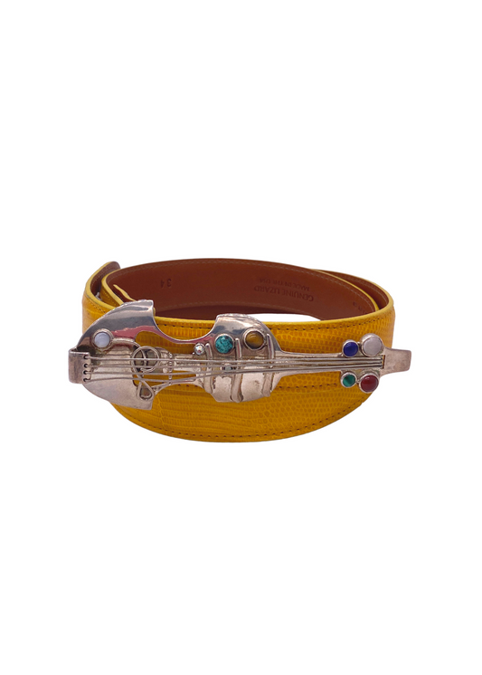 Pat Areias Sterling Silver Violin Belt Buckle M6504