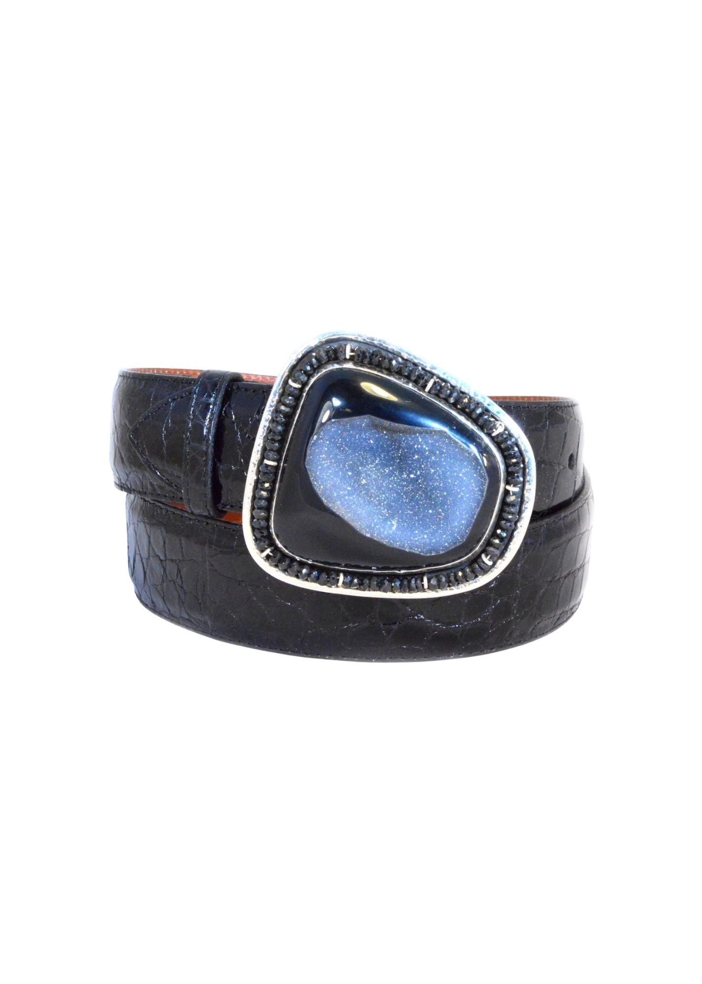 Pat Areias Sterling Silver Druzy Quartz Buckle M381