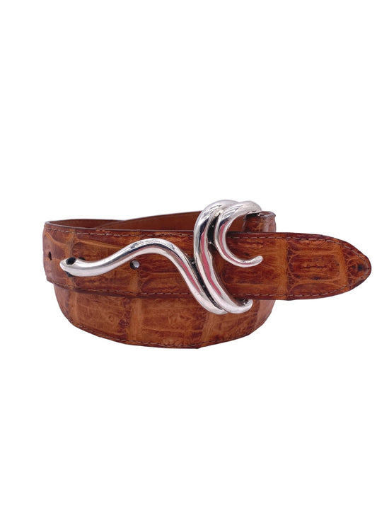 Pat Areias Sterling Silver Snake Belt Buckle M5392
