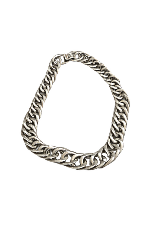 Pat Areias Sterling Silver Graduated Link Necklace N151