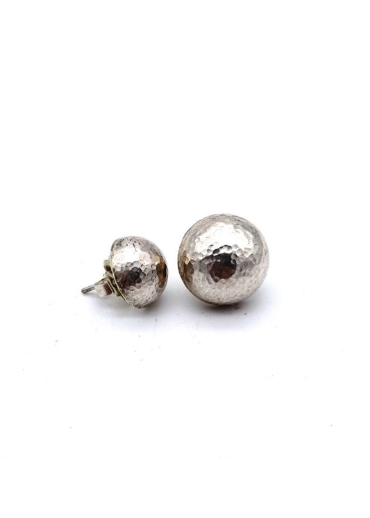 Pat Areias Sterling Silver Half Dome Earrings E473