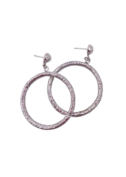 Hammered Hoop Earrings