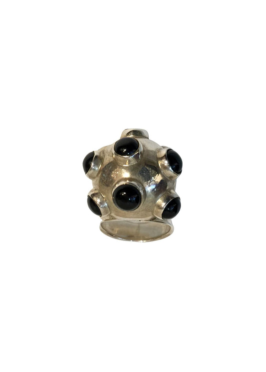 Pat Areias Sterling Silver Onyx Ring R1149ST