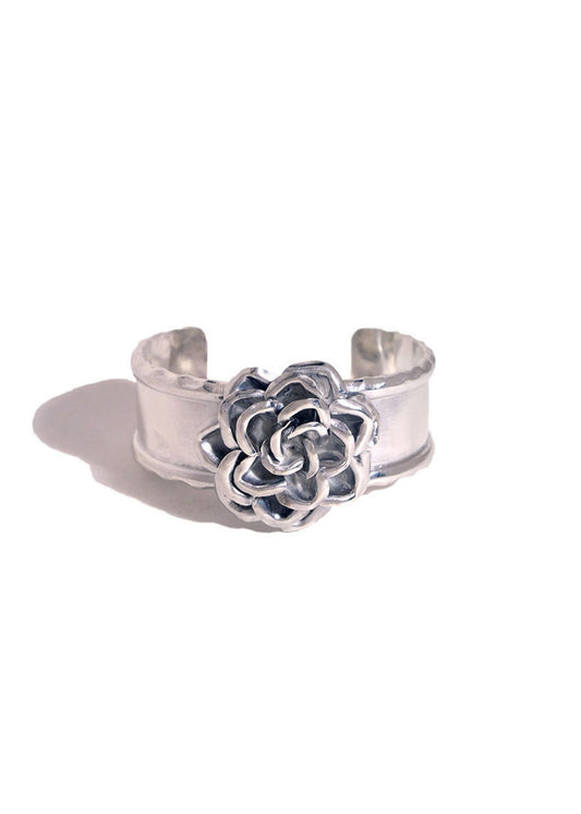 Pat Areias Sterling Silver Rose Cuff Bracelet BR948