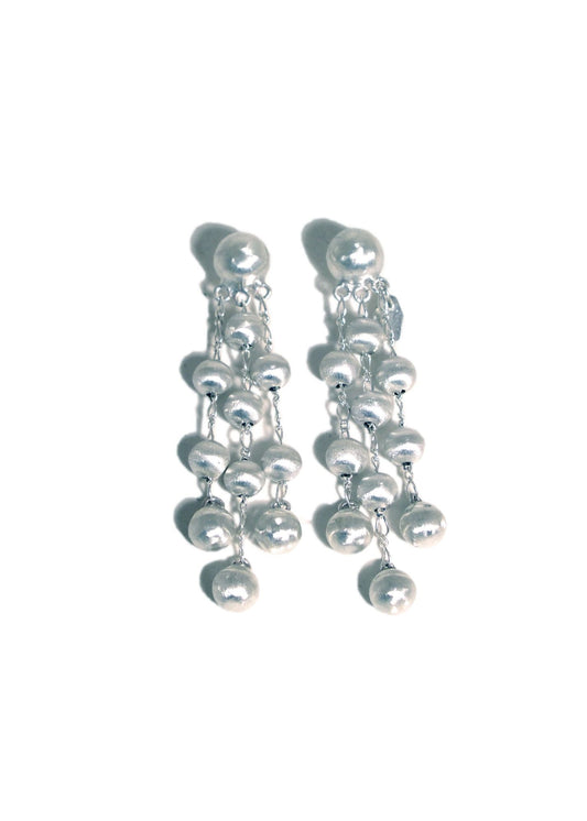Silver Pearls Earrings