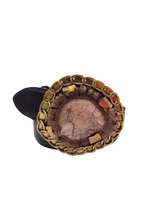 Pat Areias Sterling Silver Antler Belt Buckle M379