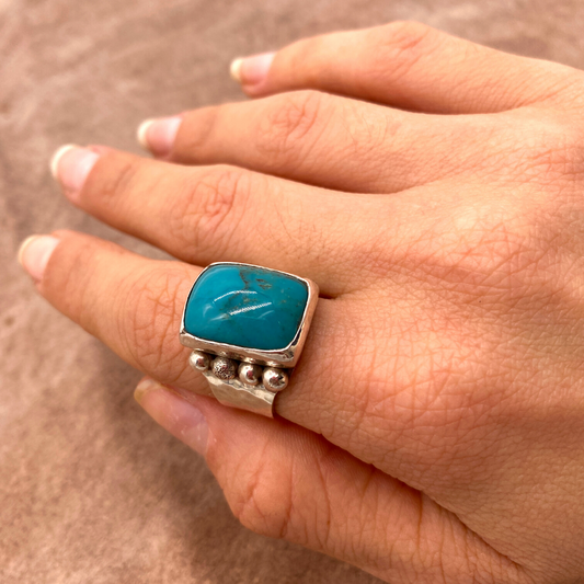 Pat Areias Sterling Silver Bezel Set Stone Ring R411