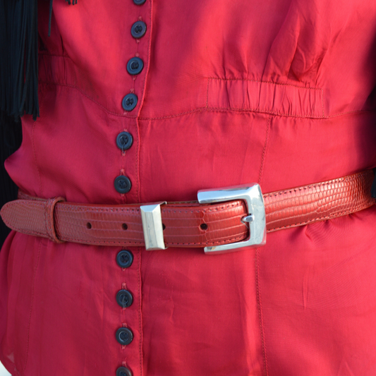 Red Lizard Belt Strap