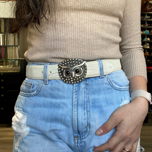 Ivory Lizard Belt Strap
