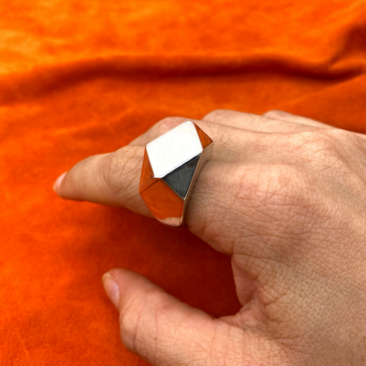 Pat Areias Sterling Silver Geometic Ring R80