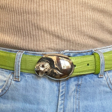 Pat Areias Sterling Silver Cat Buckle M2754