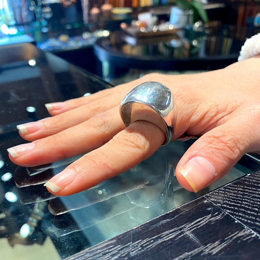 Pat Areias Sterling Silver High Dome Ring R06