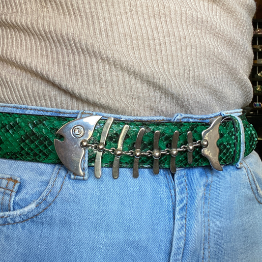 Pat Areias Sterling Silver Fish Bone Buckle M639