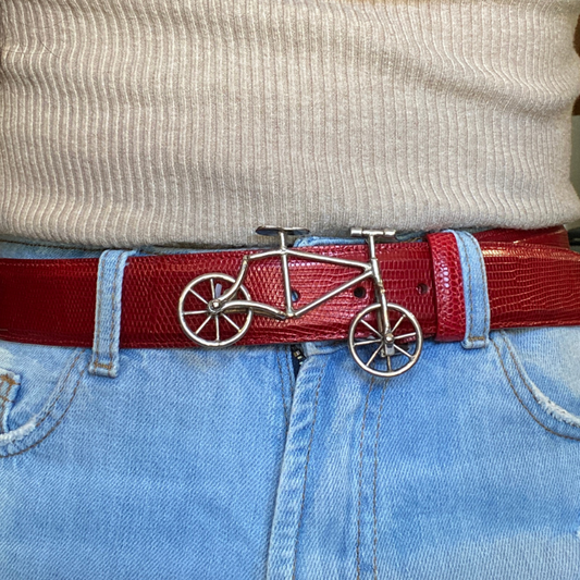 Pat Areias Sterling Silver Bike Belt Buckle M7022