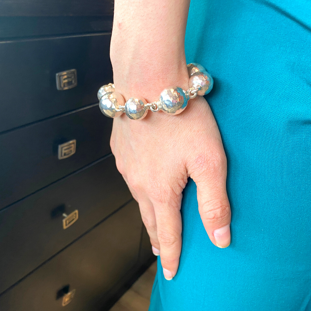 Hammered Ball Bracelet