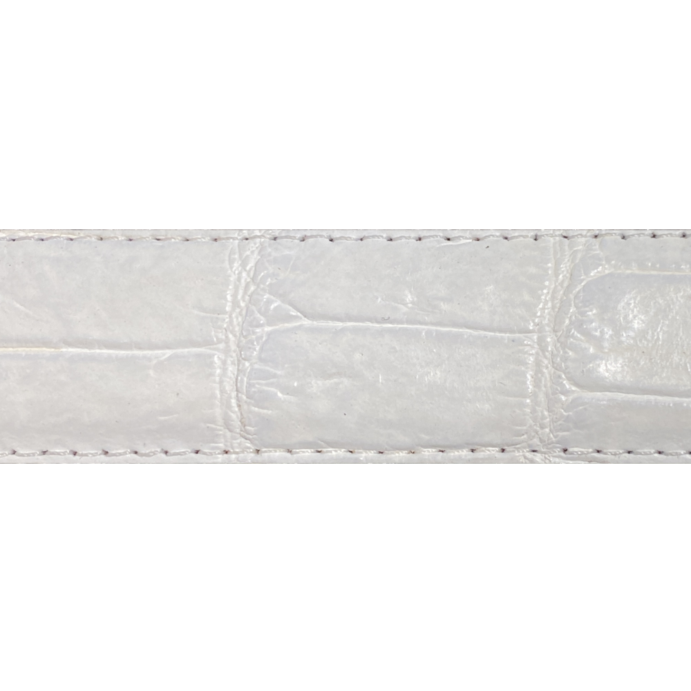 White Caiman Belt Strap