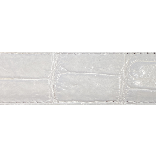 White Caiman Belt Strap