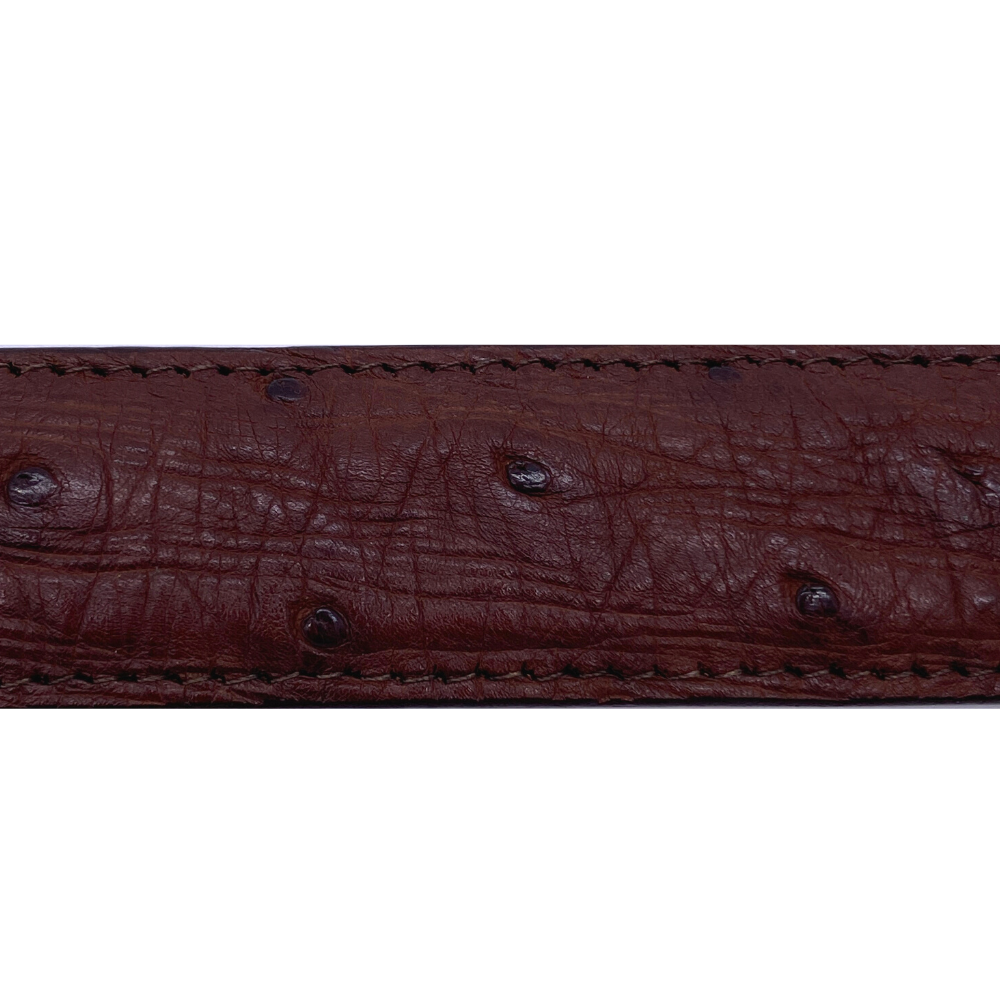 Brown Ostrich Belt Strap