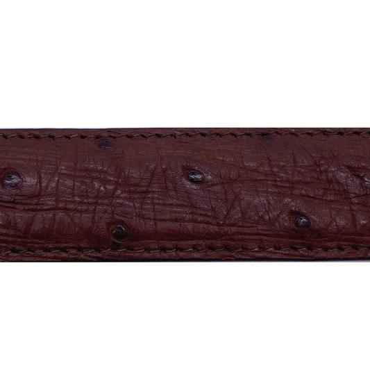 Brown Ostrich Belt Strap