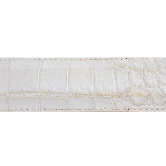 White Alligator Belt Strap
