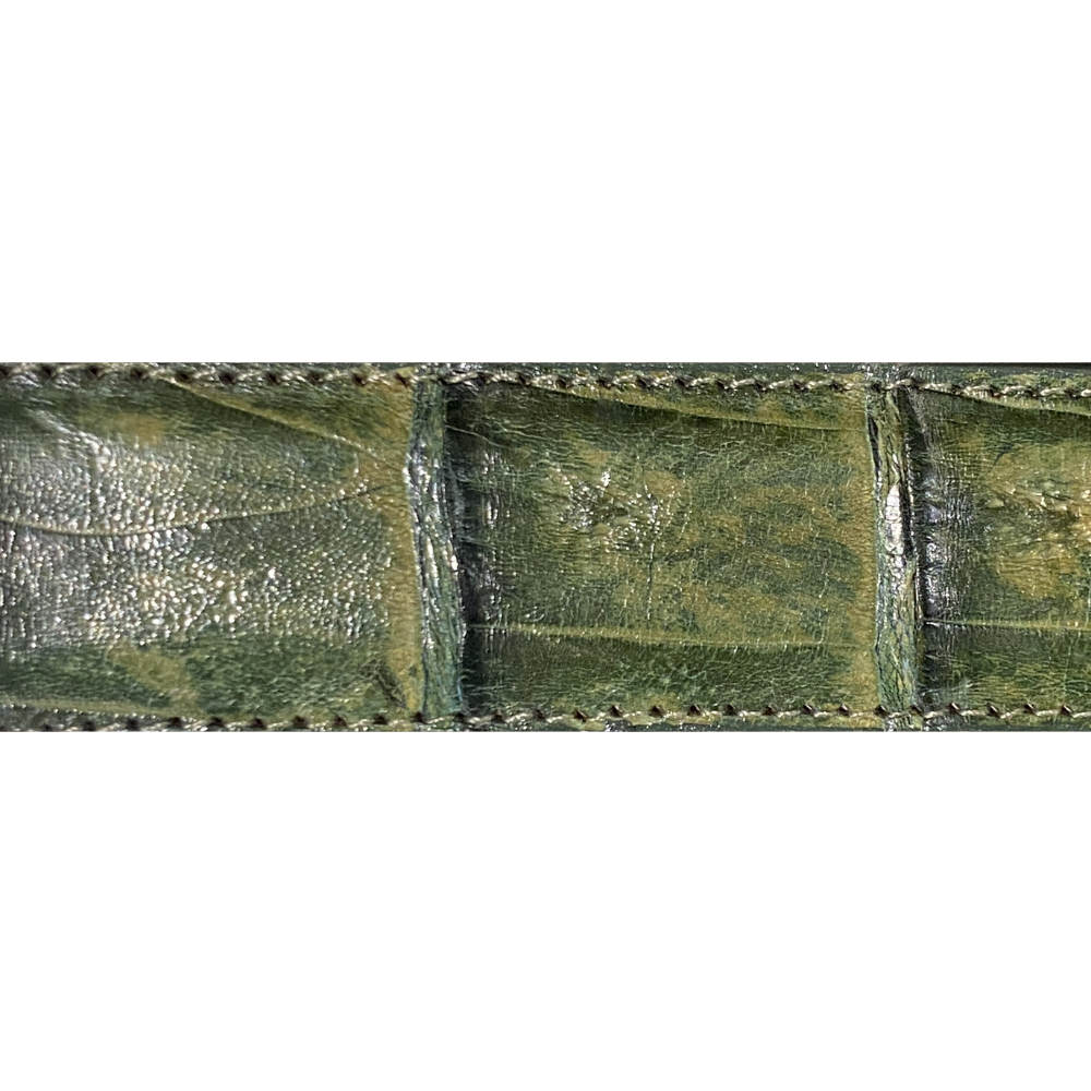 Green Caiman Belt Strap