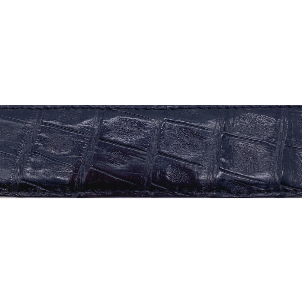 Black Caiman Belt Strap