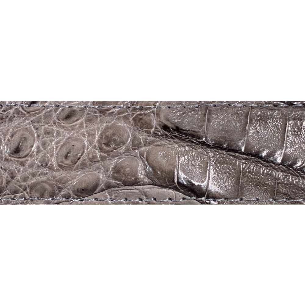Vintage Pat Arias Serling Silver Genuine Caiman Crocodile Belt Pat Areias Genuine Caiman Crocodile Belt With Sterling  main image 4