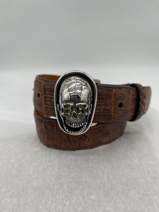 Pat Areias Sterling Silver Skull Buckle M720
