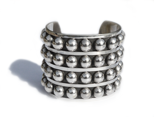 Pat Areias Sterling Silver Classic Ball Cuff Bracelet BR95 Pat Areias Sterling Silver Classic Ball Cuff Bracelet BR95