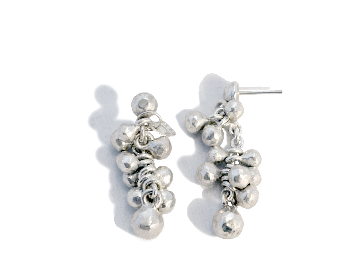 Pat Areias Sterling Silver Hammered Ball Earrings E172