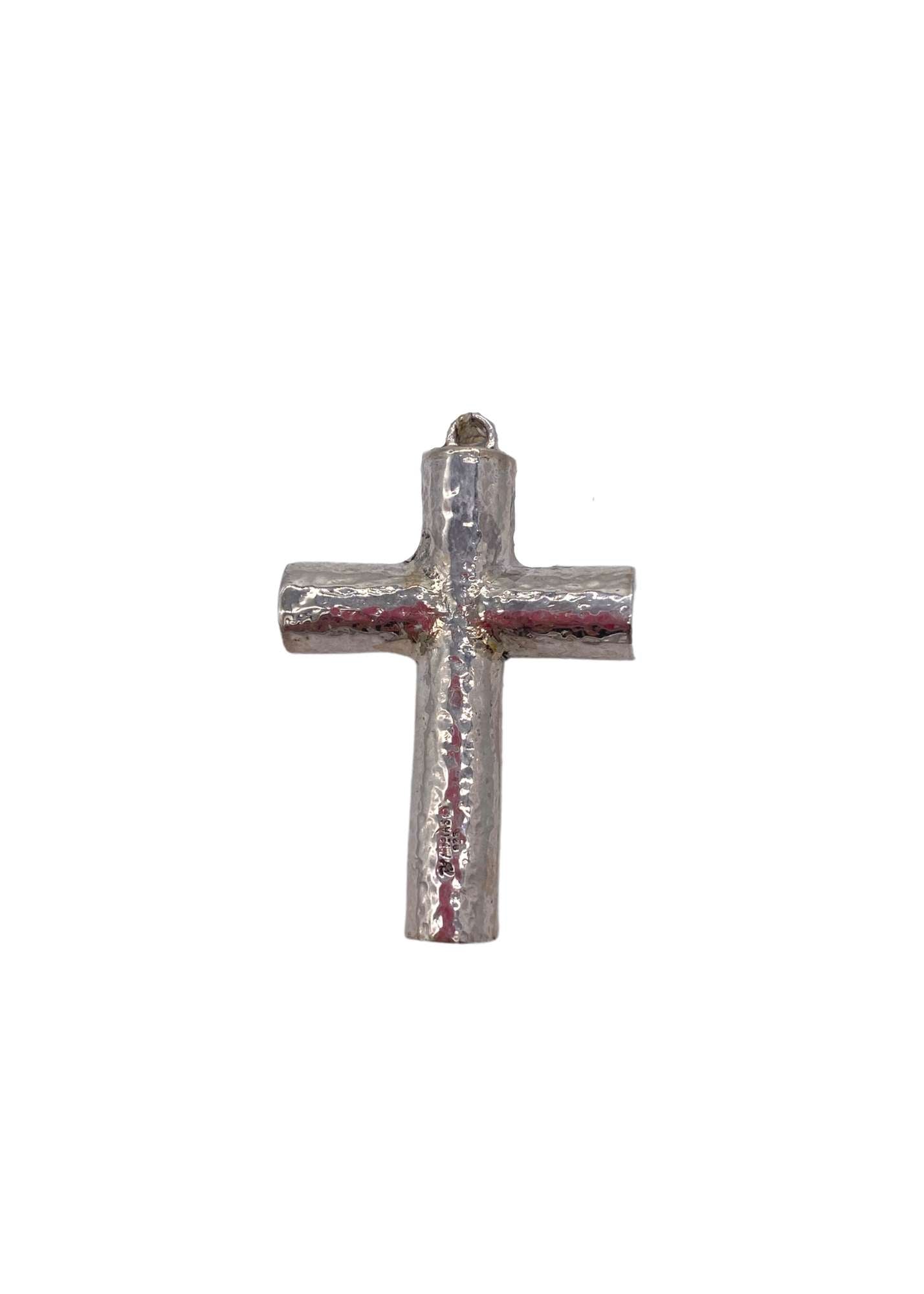 Pat Areias Hammered Sterling Silver Cross Pendant CR5