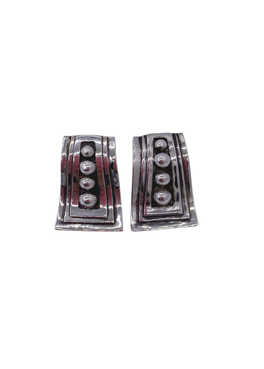 Pat Areias Sterling Silver Mexican Style Earrings E40