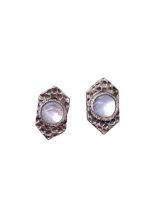 Pat Areias Sterling Silver Pearl Earrings E558
